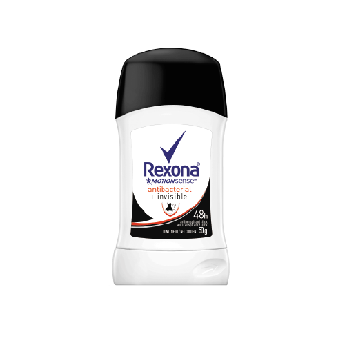 [75058838] DESODORANTE STICK ANTIBACTERIAL INVISIBLE HOMBRE 50GR (REXONA)