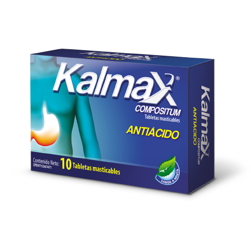 [7591821802995] KALMAX COMPOSITUM (HIDROXIDO DE MAGNESIO/FAMOTIDINA)  X 10 TABLETAS MASTICABLES (FARMA)