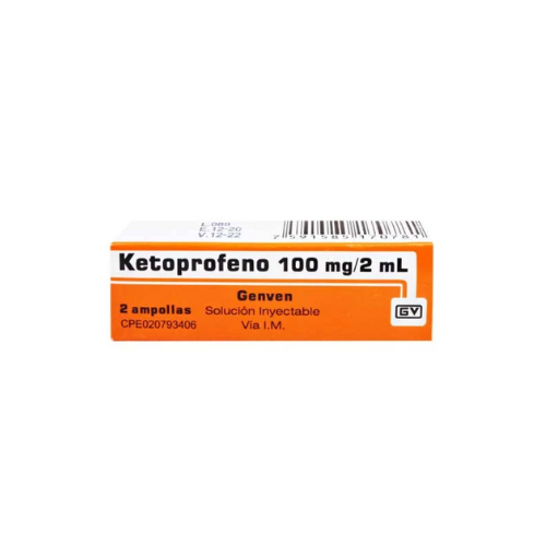 [7591585170781] KETOPROFENO  100MG-2ML X 2 AMPOLLAS (GENVEN)