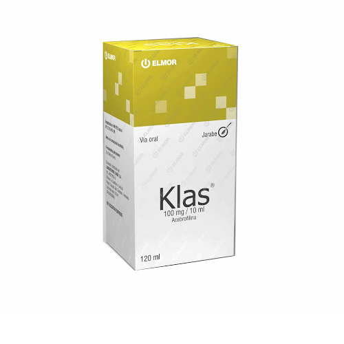 [7591062011804] KLAS JARABE (ACEBROFILINA) 100MG-10ML X 120ML (ELMOR)
