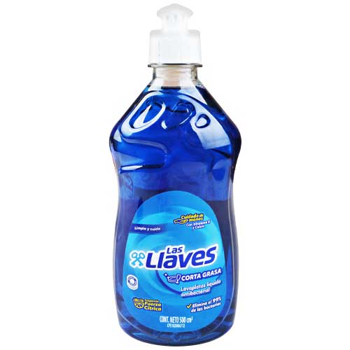 [7590006300189] LAVAPLATOS LIQUIDO ANTIBACTERIAL  500ML (LAS LLAVES)
