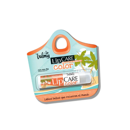 [7591948011016] LIP CARE  COLOR # 01 CORAL EN ARUBA 4GR (VALMY)