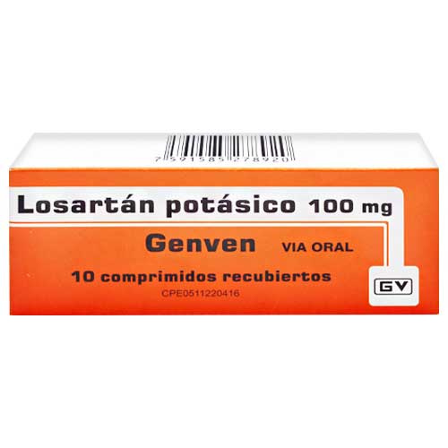 [7591585278920] LOSARTAN POTASICO  100MG X 10 COMPRIMIDOS (GENVEN)