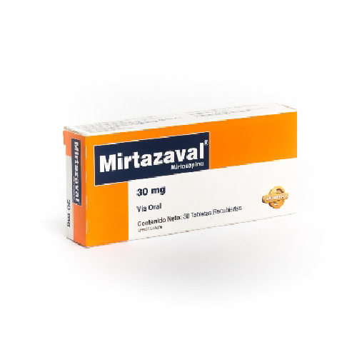 [7591020008747] MIRTAZAVAL (MIRTAZAPINA) 30MG X 30 TABLETAS (VALMORCA)