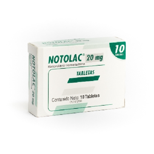 [7591821902022] NOTOLAC (KETOROLAC TROMETAMINA) 20MG X 10 TABLETAS (FARMA)