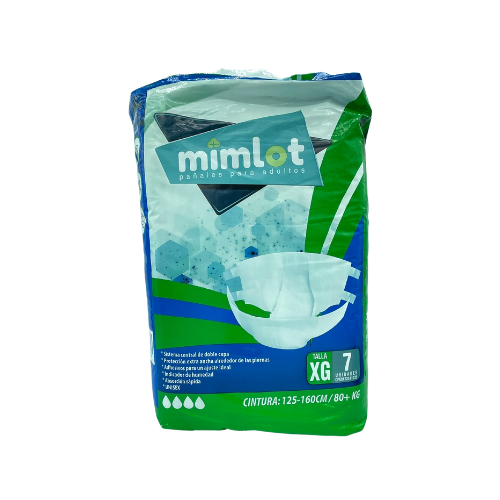 [2780551379623] PAÑAL PARA ADULTOS TALLA XG X 7 UNIDADES (MIMLOT)