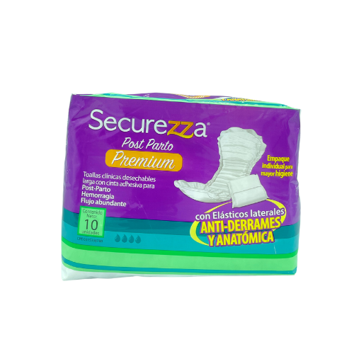 [7591353700059] PAÑAL POST PARTO PREMIUM SECUREZZA   X 10 UNIDADES (PHARSANA)