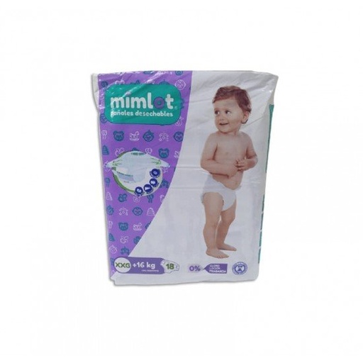 [1180201379255] PAÑALES + 16 KG XXG 18 UNIDADES (MIMLOT)