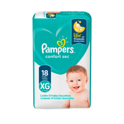 [7500435106597] PAÑALES CONFORT SEC XG 18 UNIDADES (PAMPERS)