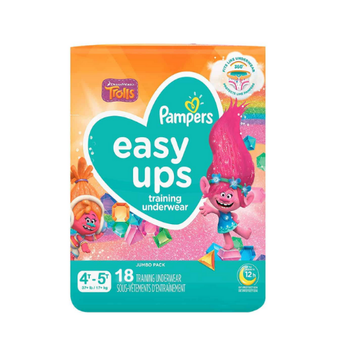 [37000764649] PAÑALES EASY JUMBO GIRL 16 KG A 19 KG 18 UNIDADES (PAMPERS)