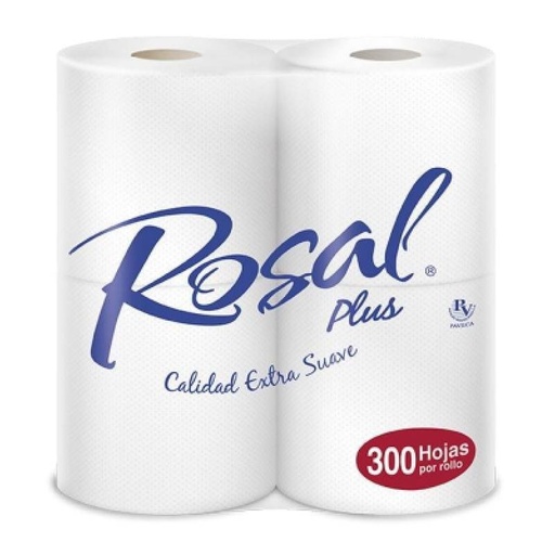 [7591098170278] PAPEL HIGIENICO 300 HOJAS X 4 ROLLOS (ROSAL PLUS)