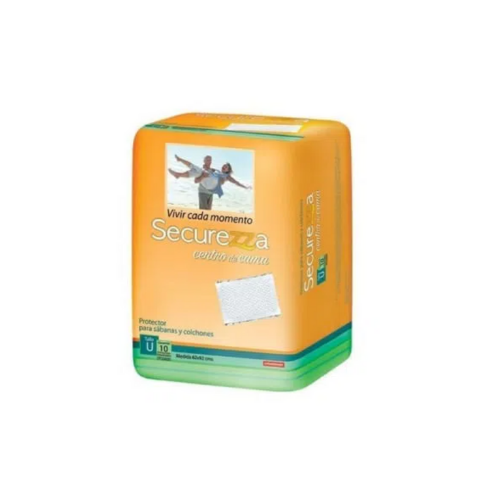 [7591353515707] PROTECTOR DE CAMA TALLA UNICA SECUREZZA   X 10 UNIDADES (PHARSANA)