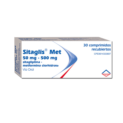 [7591585118066] SITAGLIS MET (METFORMINA CLORHIDRATO - SITAGLIPTINA) 500MG-50MG X 30 COMPRIMIDOS (LETI)