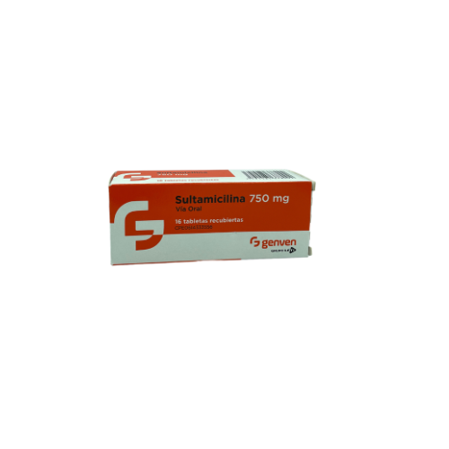[7591585378002] SULTAMICILINA  750MG X 16 TABLETAS (GENVEN)
