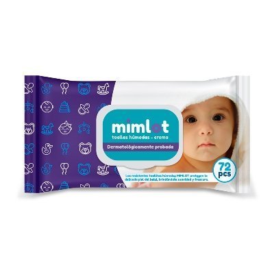 [661799967112] TOALLAS HUMEDAS CREMA 72 UNIDADES (MIMLOT)