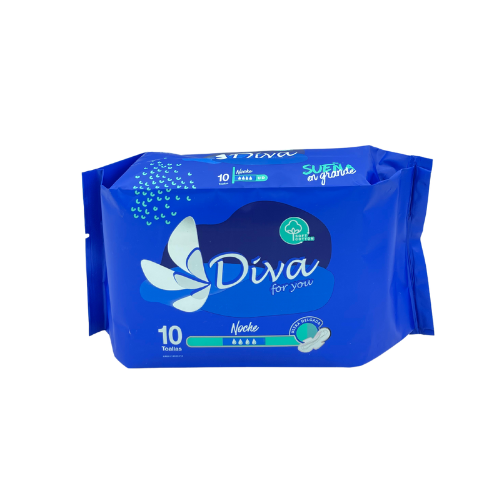 [6970488420307] TOALLAS SANITARIAS ULTRADELGADA NOCHE  10 UNIDADES (DIVA)