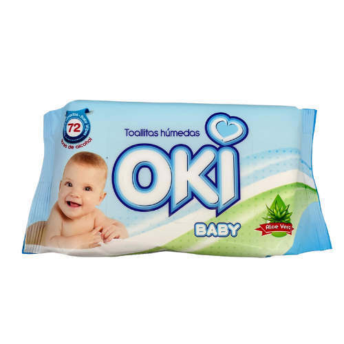 [8014002000724] TOALLITAS HUMEDAS ALOE 72 UNDIDADES (OKI)