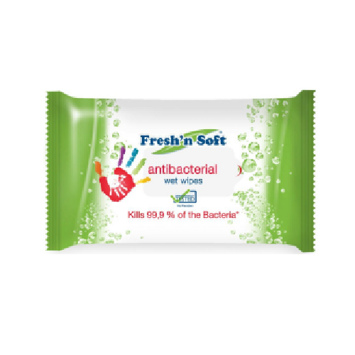 [8693744615665] TOALLITAS HUMEDAS ANTIBACTERIALES 60 UNIDADES (FRESH N' SOFT)