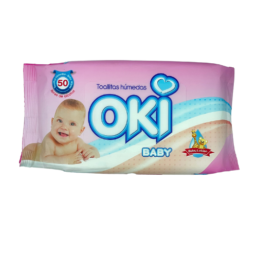 [6948403502087] TOALLITAS HUMEDAS BABY LOTION 50 UNDIDADES (OKI)