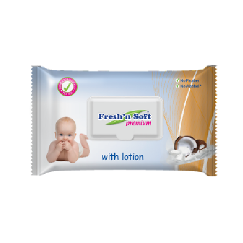 [8693744091285] TOALLITAS HUMEDAS COCOMILK 60 UNIDADES (FRESH N' SOFT)