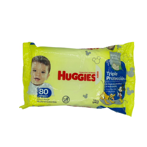 [7702425805187] TOALLITAS HUMEDAS TRIPLE PROTECCION  80 UNIDADES (HUGGIES)