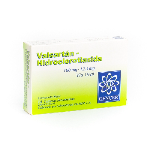 [7591020008600] VALSARTAN - HIDROCLOROTIAZIDA  160MG-12.5MG X 14 TABLETAS (VALMORCA)