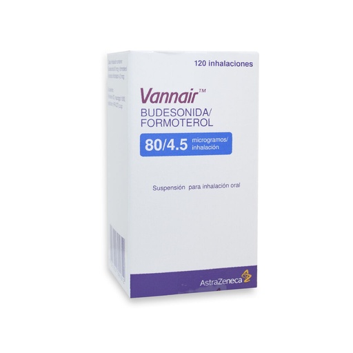 [7321833291612] VANNAIR (BUDESONIDA - FORMOTEROL) 80-4.5MCG/DOSIS X 120 DOSIS (ASTRAZENECA)