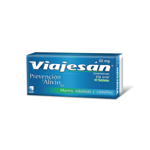 [769229220612] VIAJESAN (DIMENHIDRINATO) 50MG X 10 TABLETAS (CALOX)
