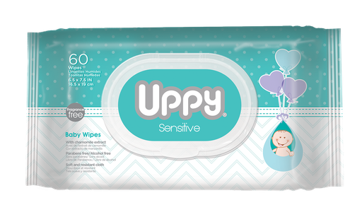 [855393005176] TOALLITAS HUMEDAS SENSITIVE X 60 UNIDADES (UPPY)
